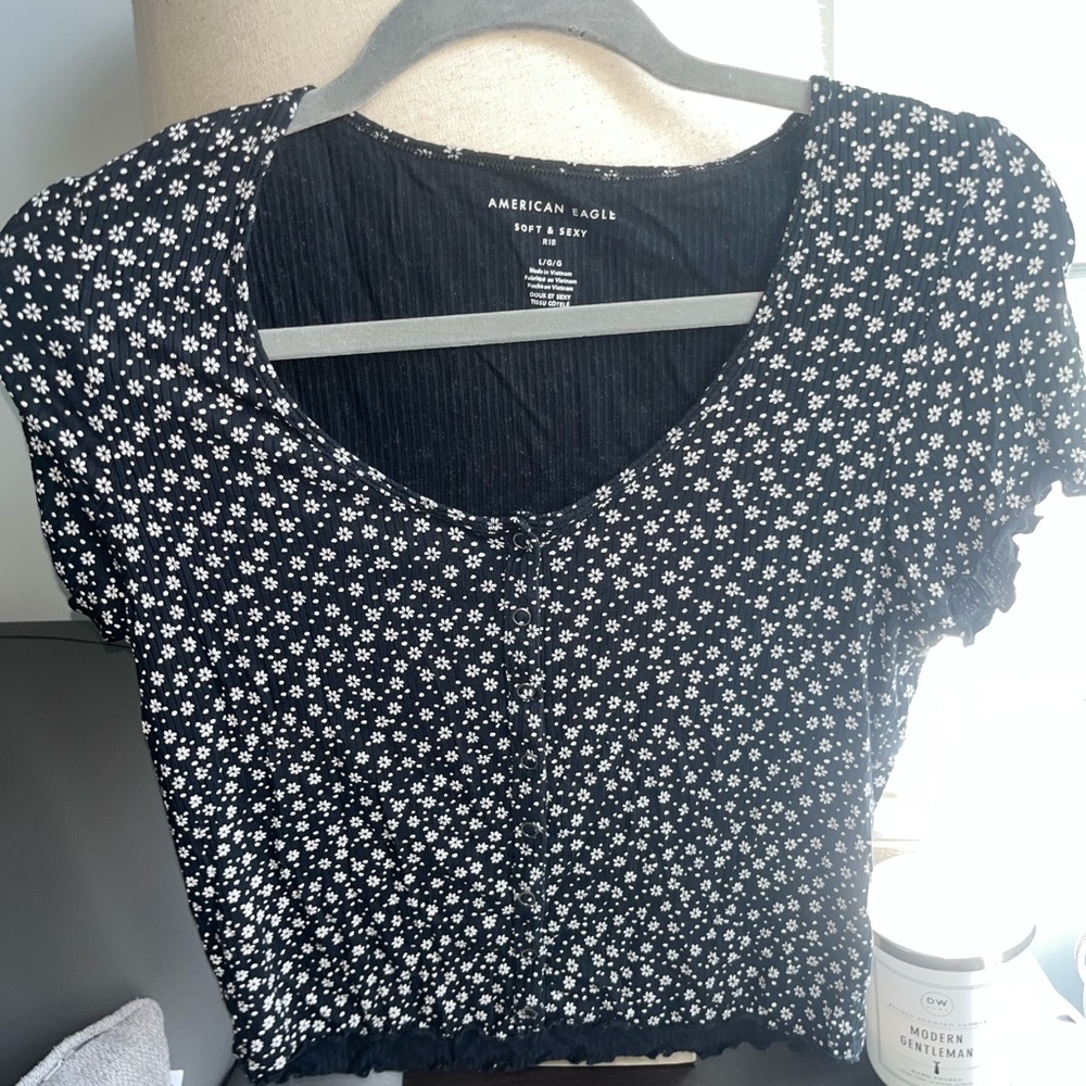 American Eagle Floral Tee